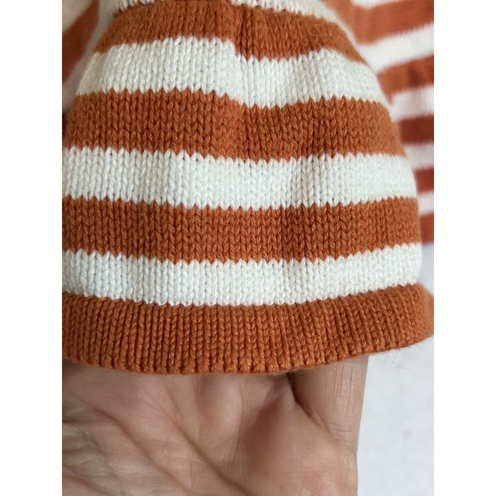 Gymboree 2014 Halloween Orange Striped Pumpkin Patch Fall Sweater Dress 18-24m